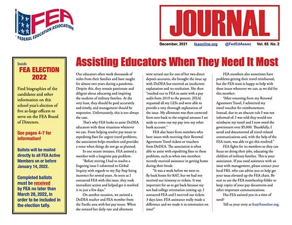 FEA Journal Dec 21 cover