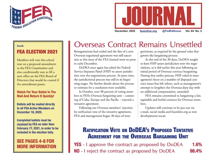 FEA Journal cover Dec. 2020